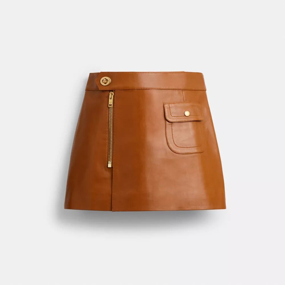 Mini-leren Heritage-rok