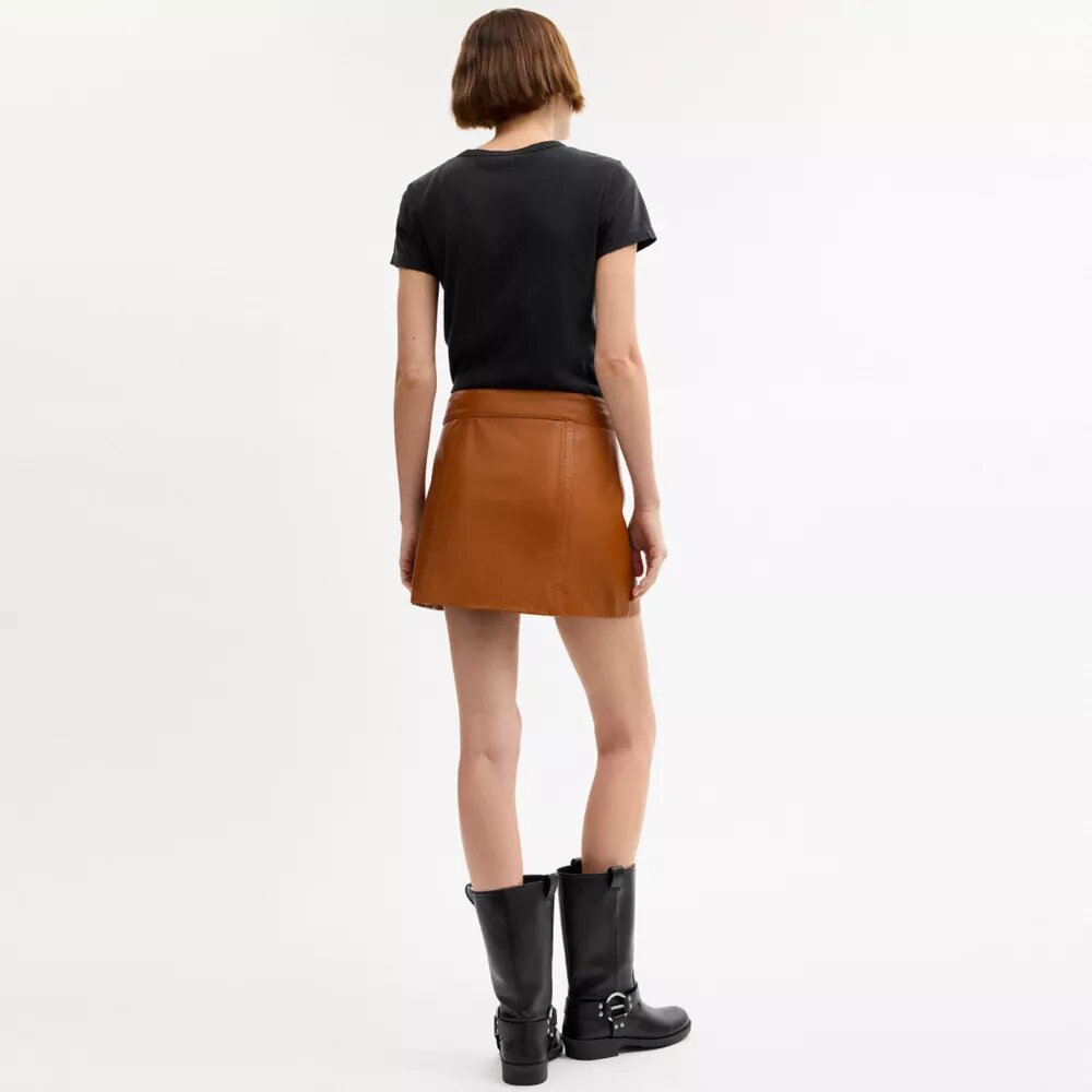 Mini-leren Heritage-rok
