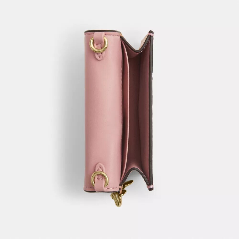 Mini-portemonnee aan een ketting van Signature Canvas met bedels