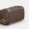 Mini Rowan-crossbodytas in kenmerkend jacquard met bloemenborduursel