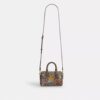 Mini Rowan-crossbodytas in kenmerkend jacquard met bloemenborduursel
