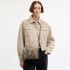 Mini Rowan-crossbodytas in kenmerkend jacquard met bloemenborduursel