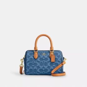 Mini Rowan crossbodytas in kenmerkende denim