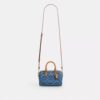 Mini Rowan crossbodytas in kenmerkende denim