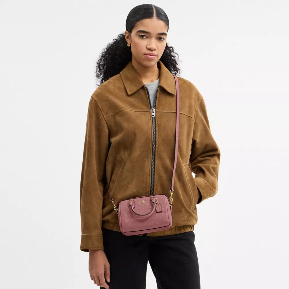 Mini Rowan-crossbodytas van kenmerkend leer