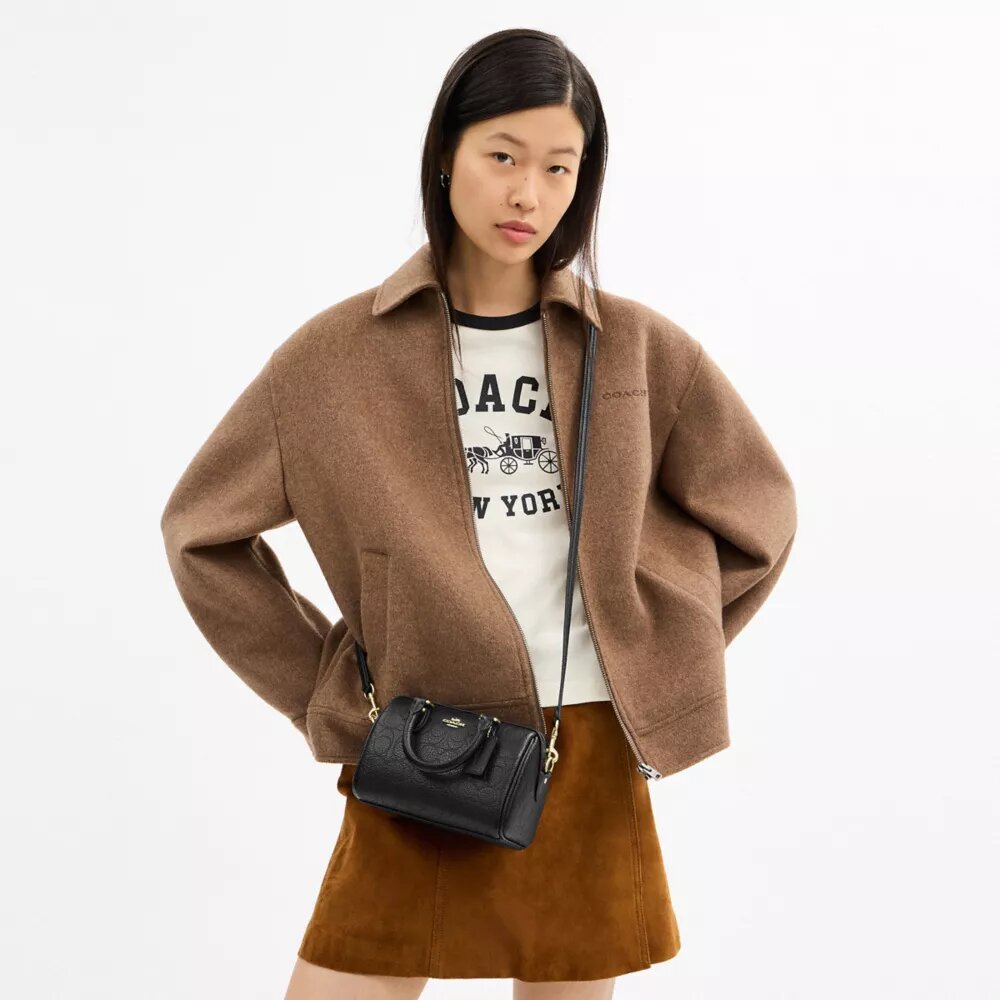 Mini Rowan-crossbodytas van kenmerkend leer