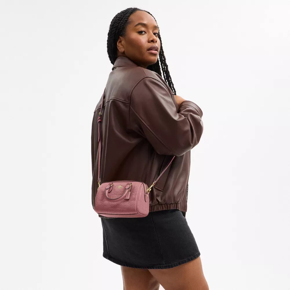 Mini Rowan-crossbodytas van kenmerkend leer