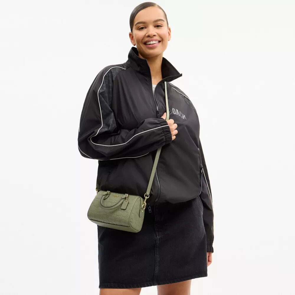 Mini Rowan-crossbodytas van kenmerkend leer