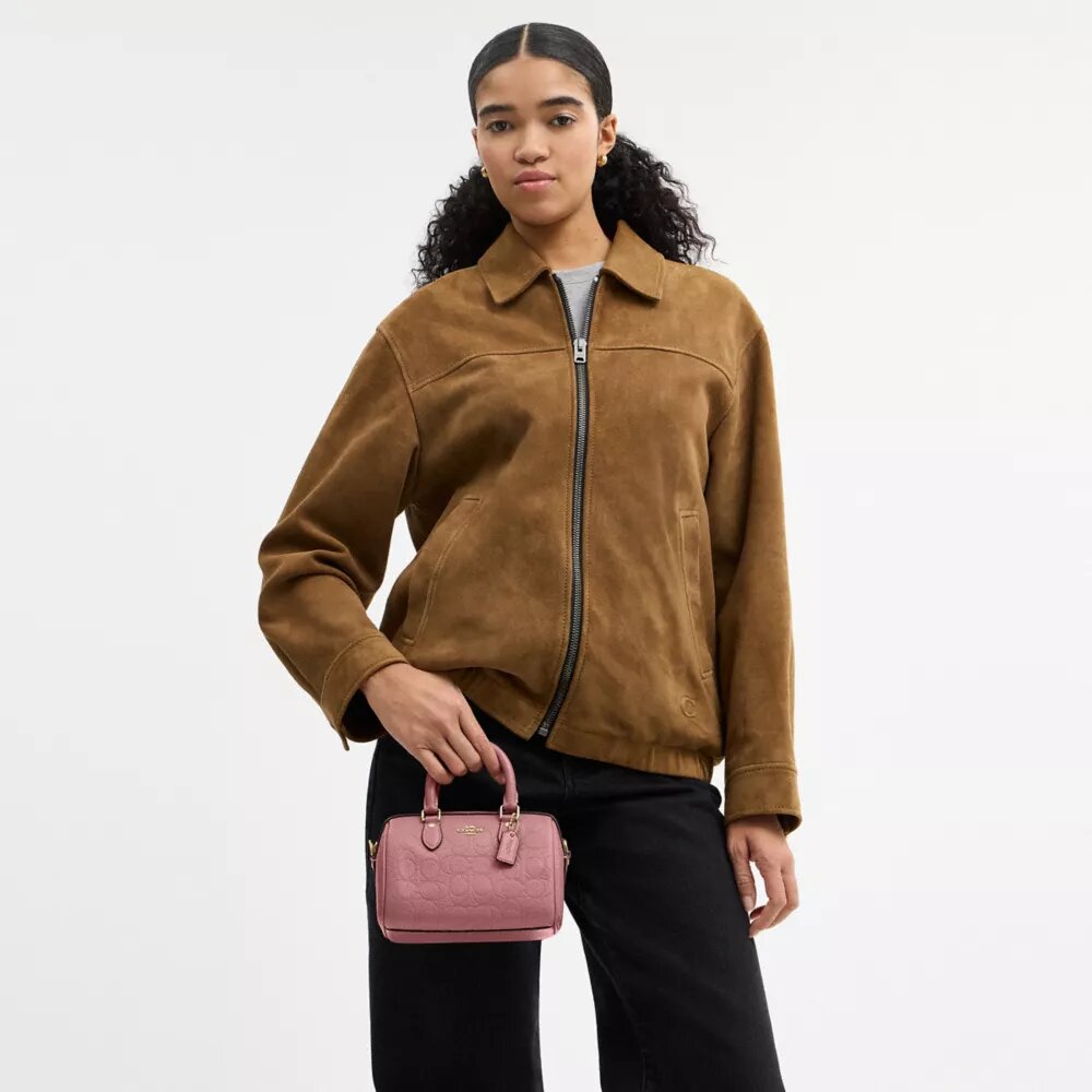 Mini Rowan-crossbodytas van kenmerkend leer
