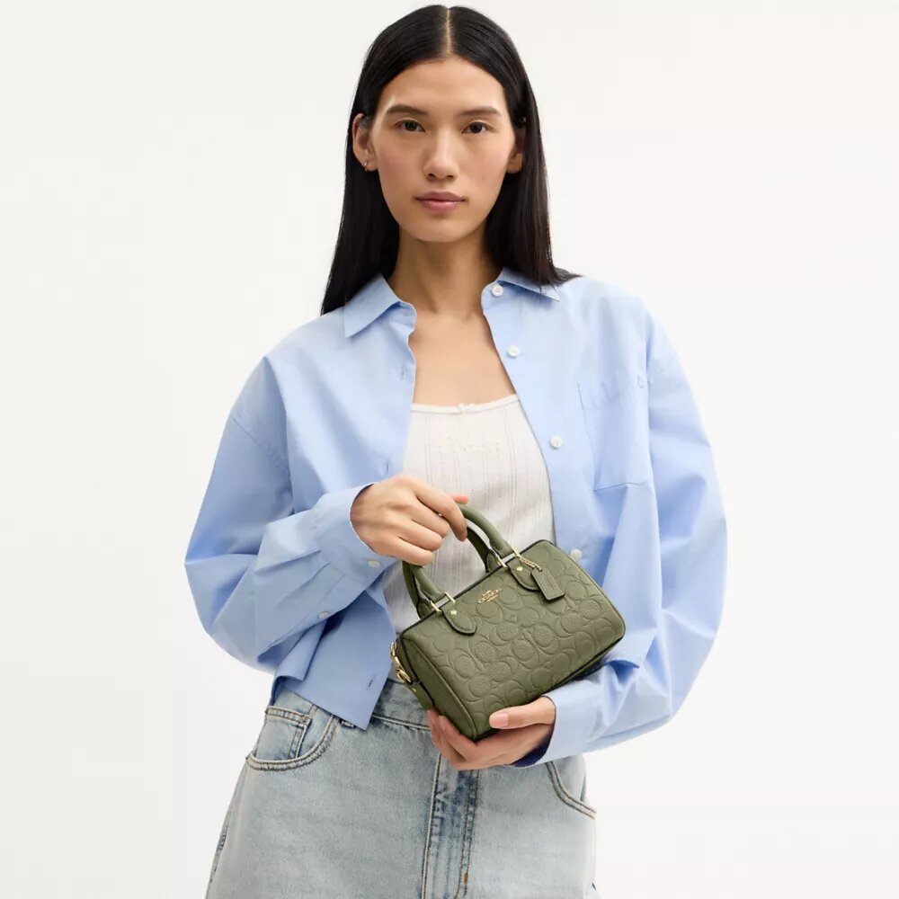 Mini Rowan-crossbodytas van kenmerkend leer