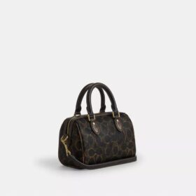 Mini Rowan-crossbodytas van ‘Loved’ Signature Canvas met bedels