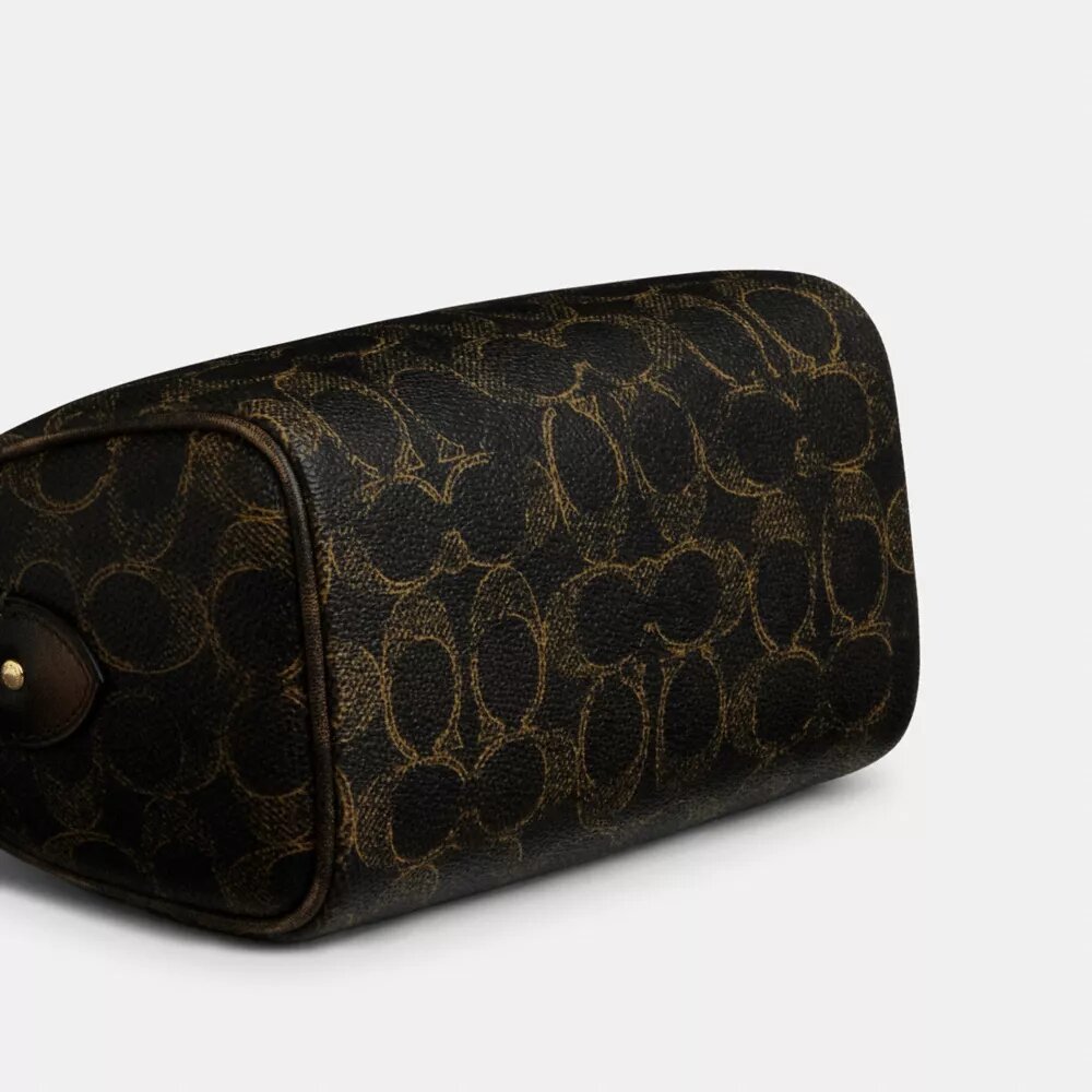 Mini Rowan-crossbodytas van ‘Loved’ Signature Canvas met bedels