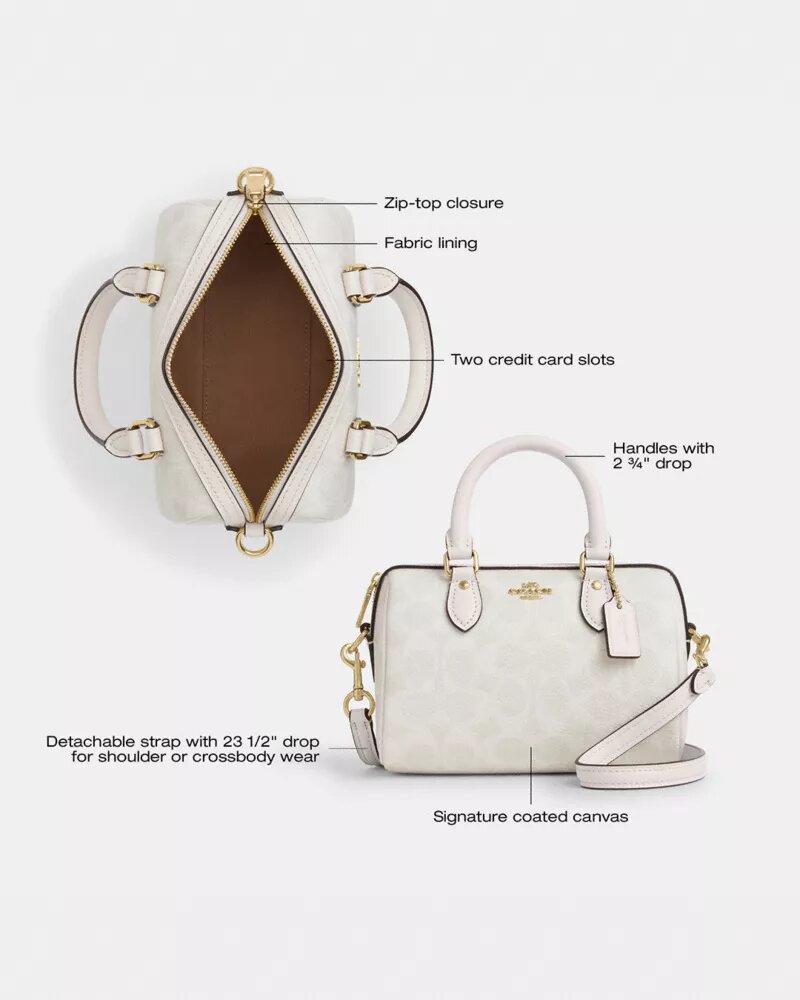 Mini Rowan-crossbodytas van Signature Canvas