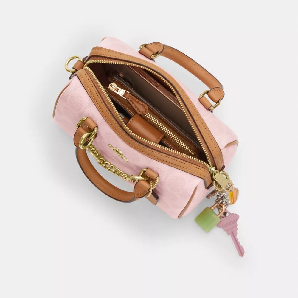 Mini Rowan-crossbodytas van Signature Canvas met bedels