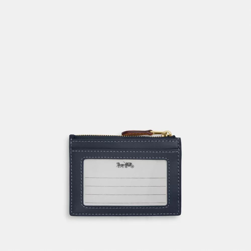 Mini Skinny ID-etui in Signature Denim