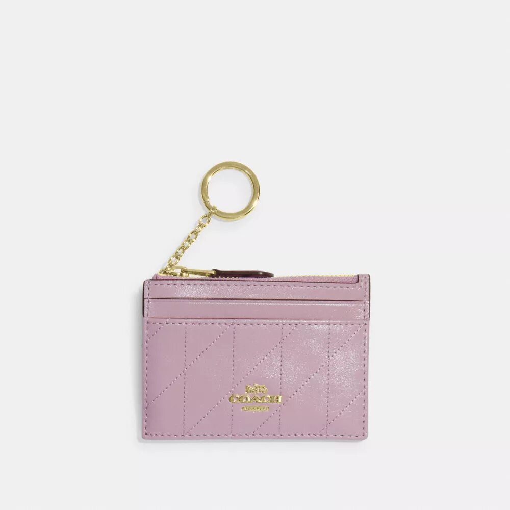 Mini Skinny ID-etui met doorgestikt patroon