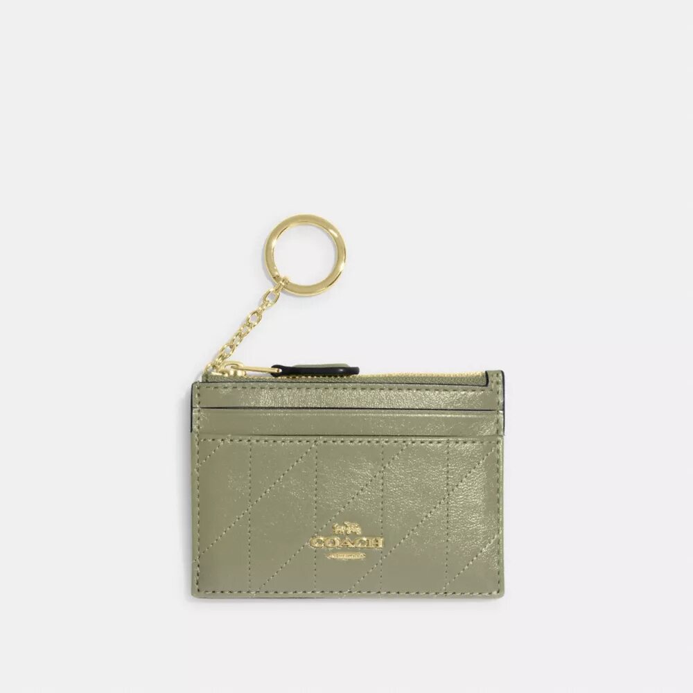 Mini Skinny ID-etui met doorgestikt patroon