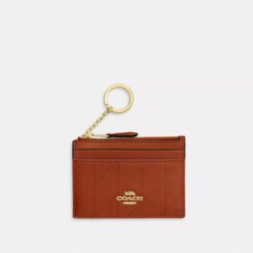 Mini Skinny ID-etui met doorgestikt patroon