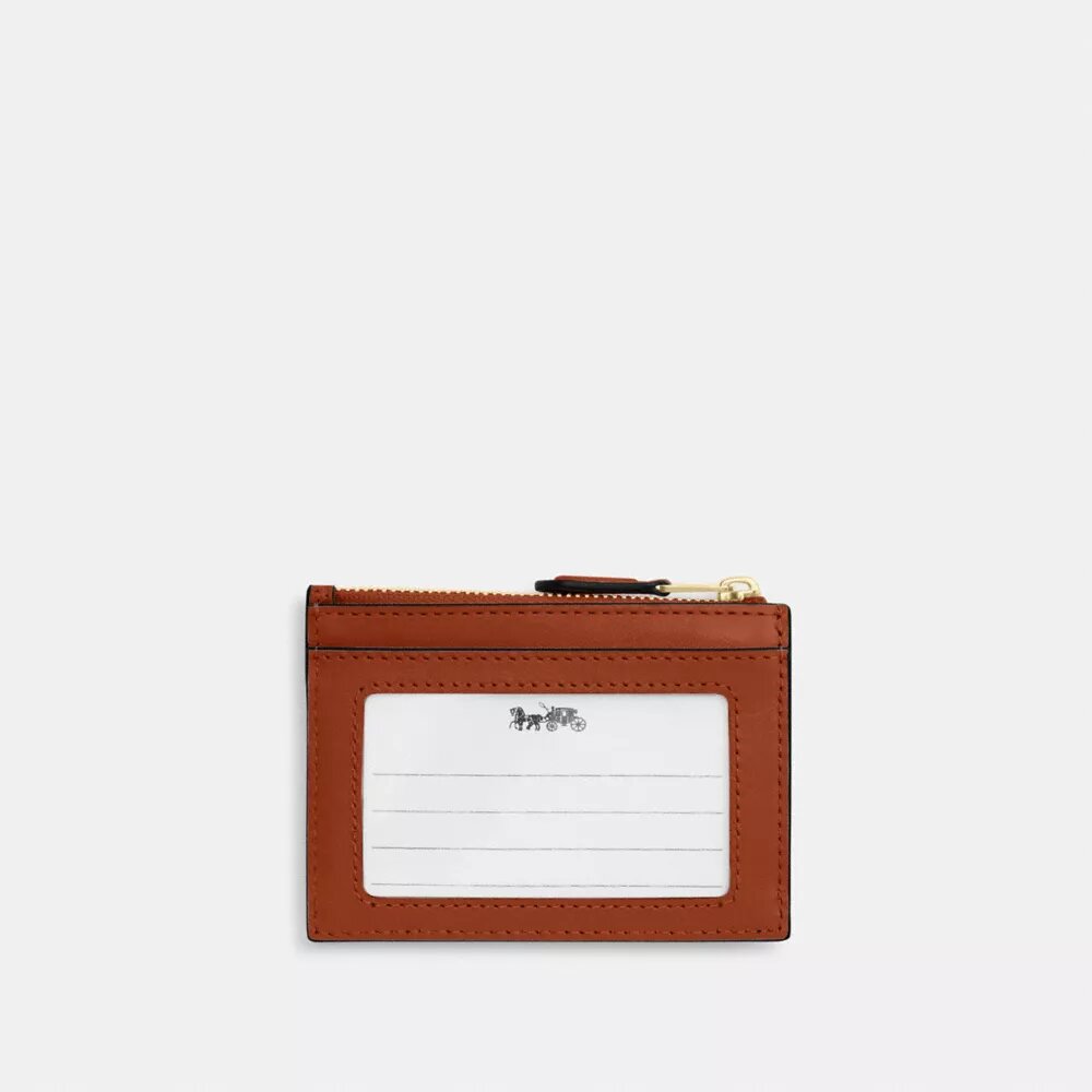 Mini Skinny ID-etui met doorgestikt patroon
