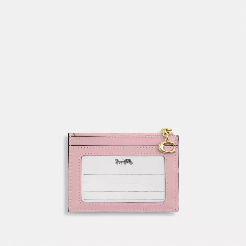 Mini Skinny ID-etui van Loved Denim met doorgestikt patroon en bedels