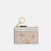 Mini Skinny ID-hoesje van Signature Canvas met bloemenprint