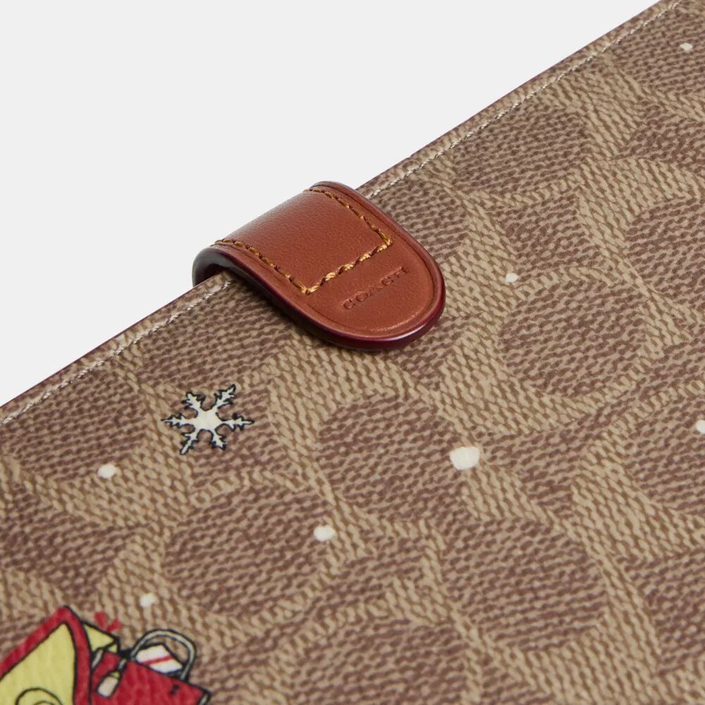 Notitieboekje van Signature Canvas met kersttrein