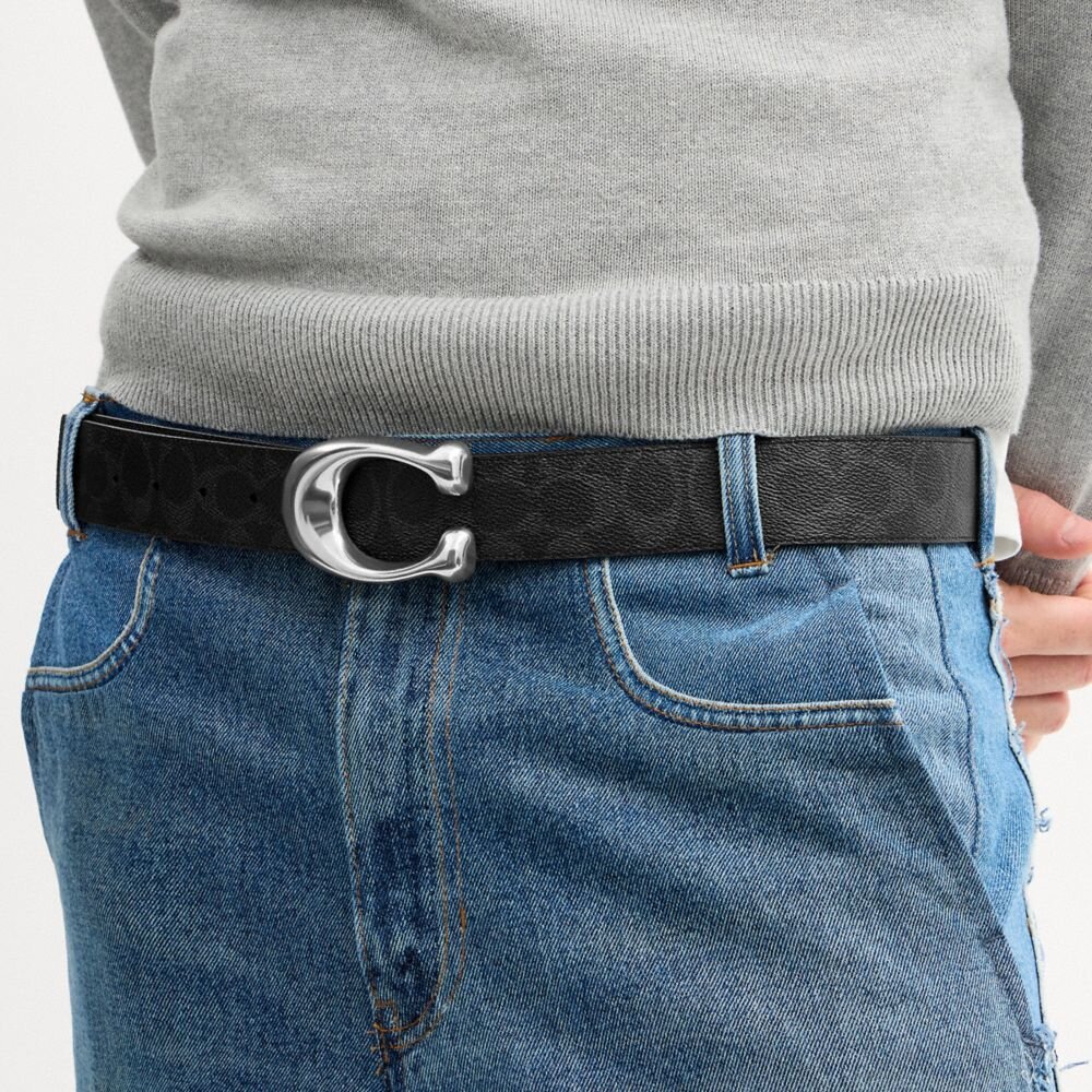 Omkeerbare riem met gebeeldhouwde C-gesp, 38 mm