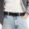 Omkeerbare riem met gebeeldhouwde C-gesp, 38 mm