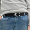 Omkeerbare riem met gebeeldhouwde C-gesp, 38 mm