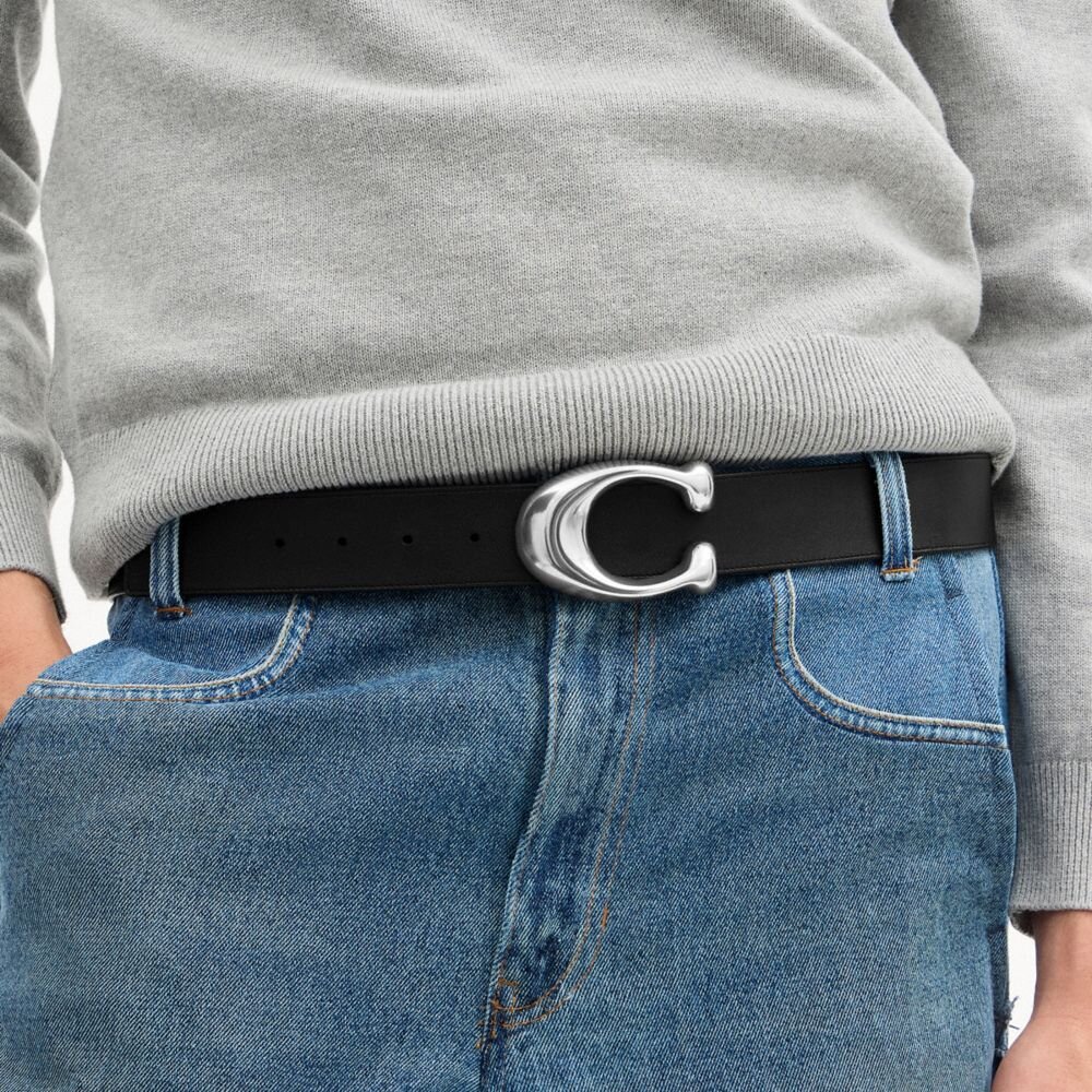 Omkeerbare riem met gebeeldhouwde C-gesp, 38 mm