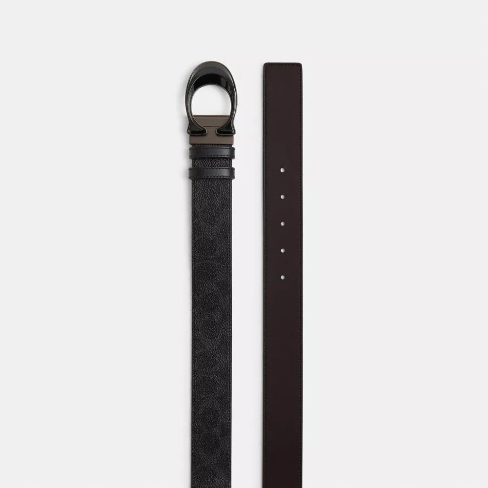 Op maat te knippen omkeerbare riem met kenmerkende gesp, 38 mm