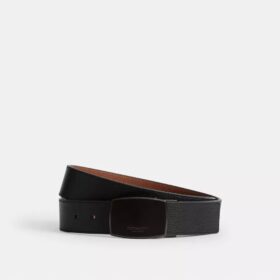 Op maat te knippen, omkeerbare riem met plaquette en harnasgesp in doos, 38 mm