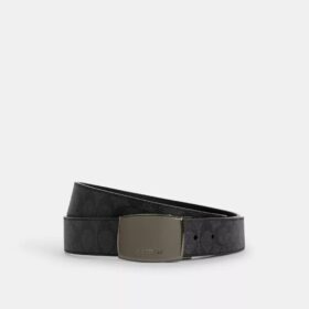 Op maat te knippen, omkeerbare riem met plaquette en harnasgesp in doos, 38 mm