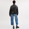 Oversized leren jas met Heritage C-plaquette