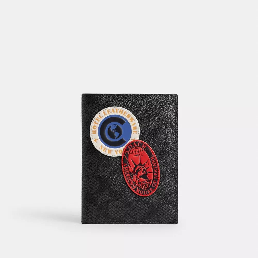 Paspoorthoesje van Signature Canvas met patches