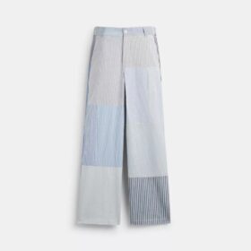 Patchwork gestreepte broek