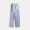 Patchwork gestreepte broek