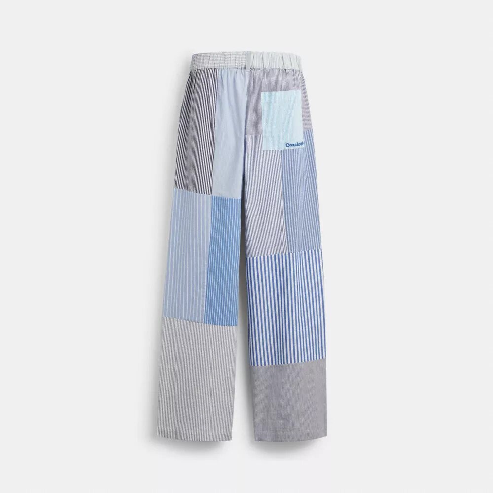 Patchwork gestreepte broek