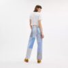 Patchwork gestreepte broek