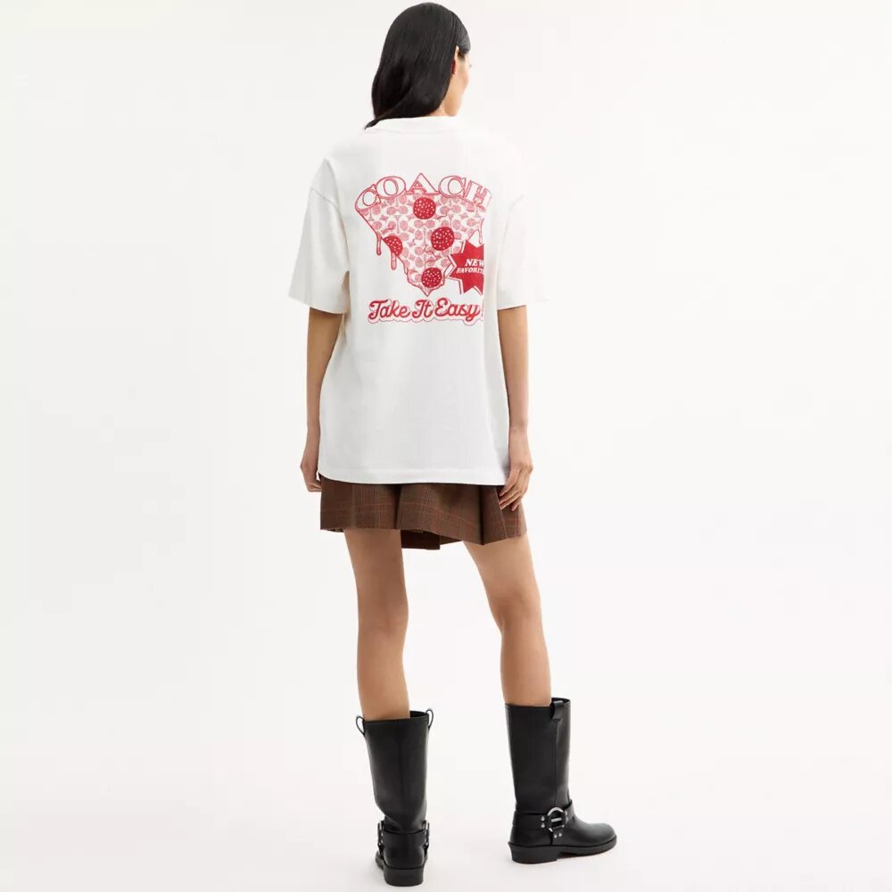Pizza Relaxed T-shirt van biologisch katoen