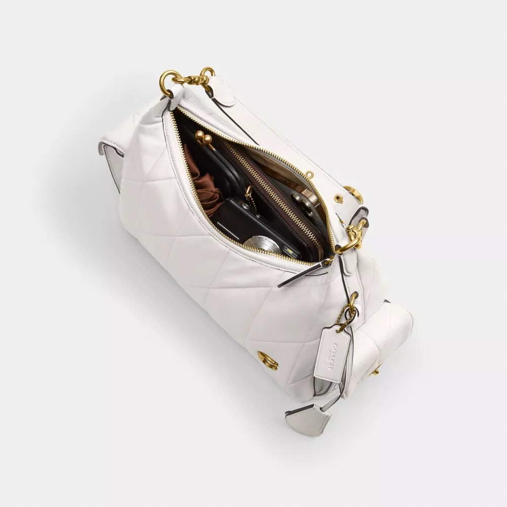 Pocket Juliet-tassen 30 met doorgestikt patroon