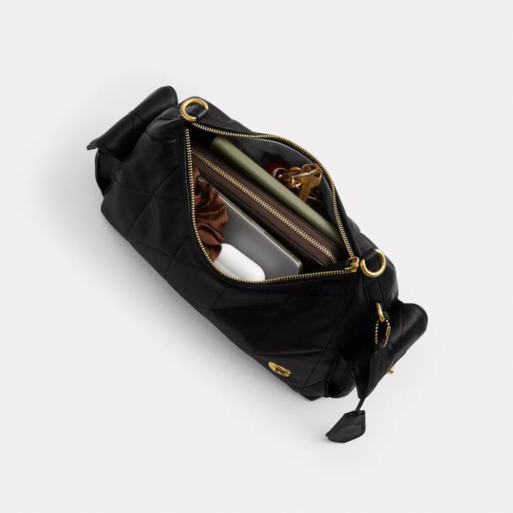 Pocket Juliet-tassen 30 met doorgestikt patroon