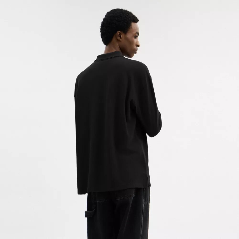 Poloshirt met lange mouwen met Horse and Carriage