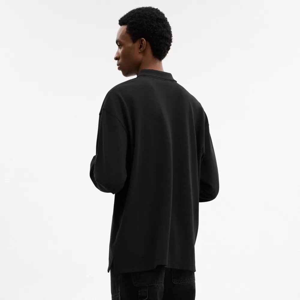 Poloshirt met lange mouwen met Horse and Carriage