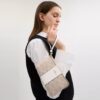 Polsbandtasje met rits in de hoek van Signature Canvas met streep