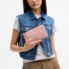 Portemonnee met dubbele rits in kenmerkende denim