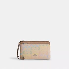 Portemonnee met dubbele ritssluiting van Rainbow Signature Canvas
