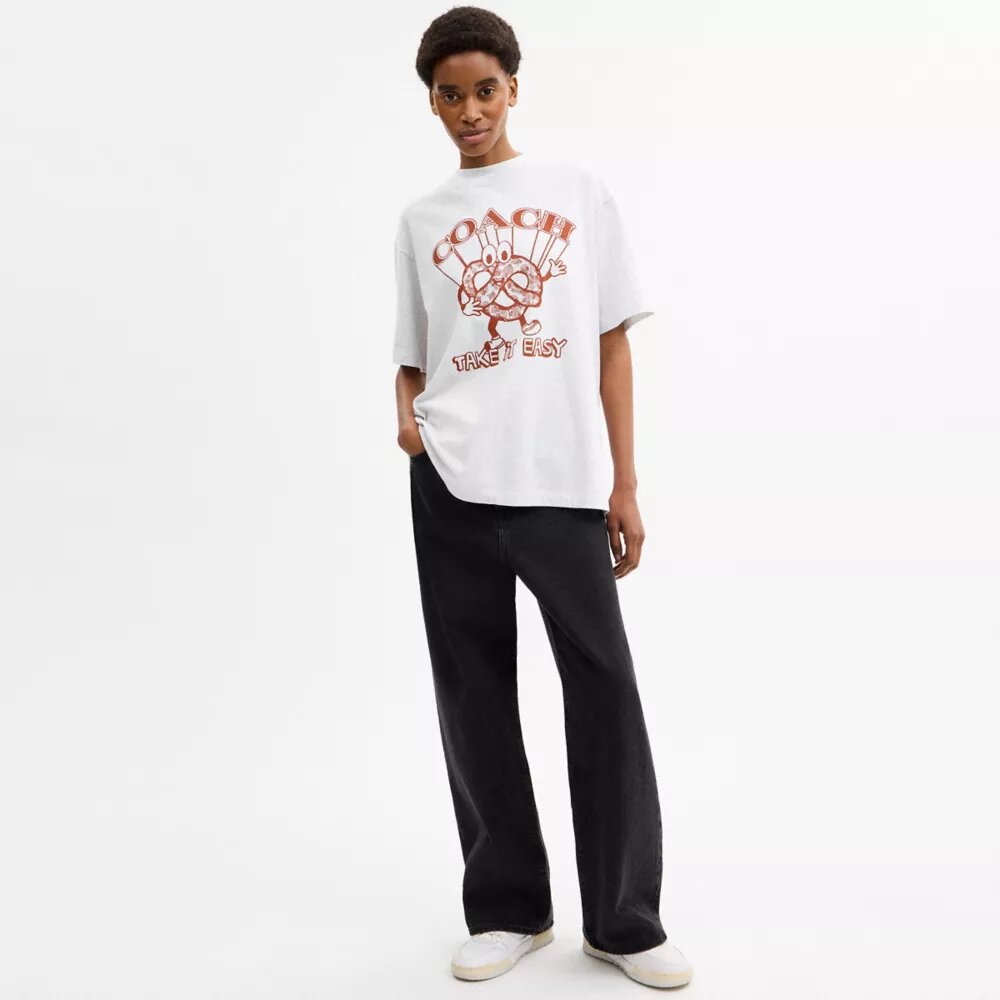 Pretzel Relaxed T-shirt van biologisch katoen