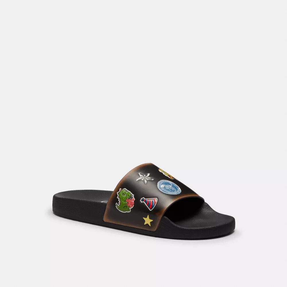 Rexy 10e verjaardag: badslippers met stickerprint
