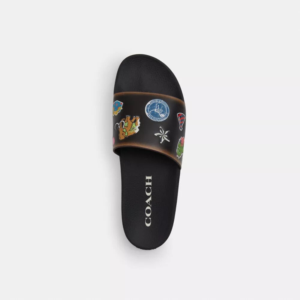 Rexy 10e verjaardag: badslippers met stickerprint